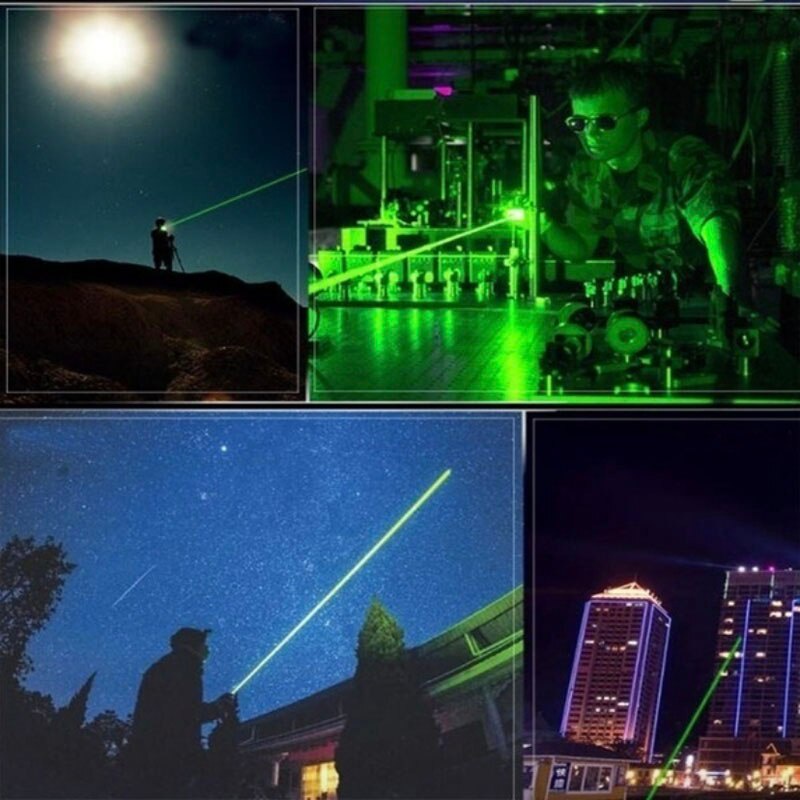 Green Beam Laser Senter Lampu Laser Pointer 1MW 532NM Baterai+Charger