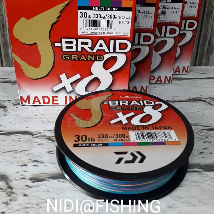 SENAR PANCING PE DAIWA J BRAID GRAND X8 300M