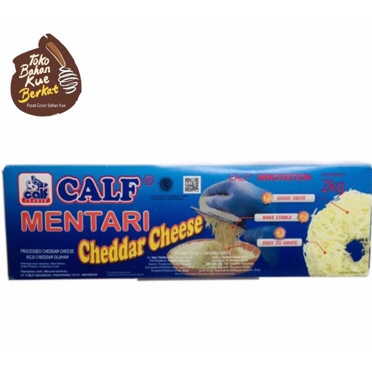 keju calf mentari cheddar cheese 2kg