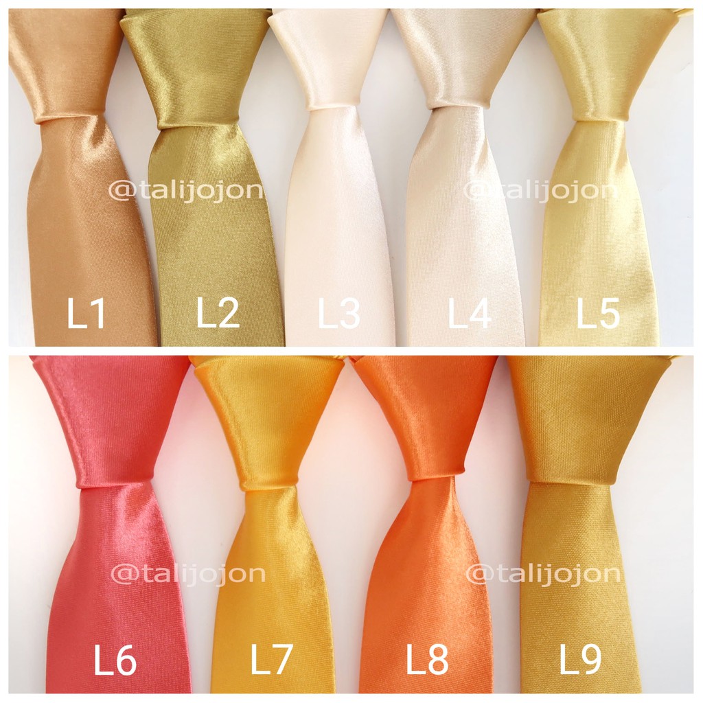 Dasi Instan Dasi Pria Dasi Panjang Polos Ukuran Slim 2inc Bahan 100% Silk Import Warna Lengkap