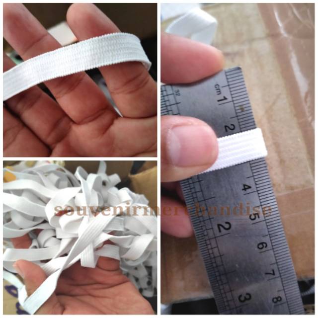 

Karet elastis 1 cm putih (per 13 m)