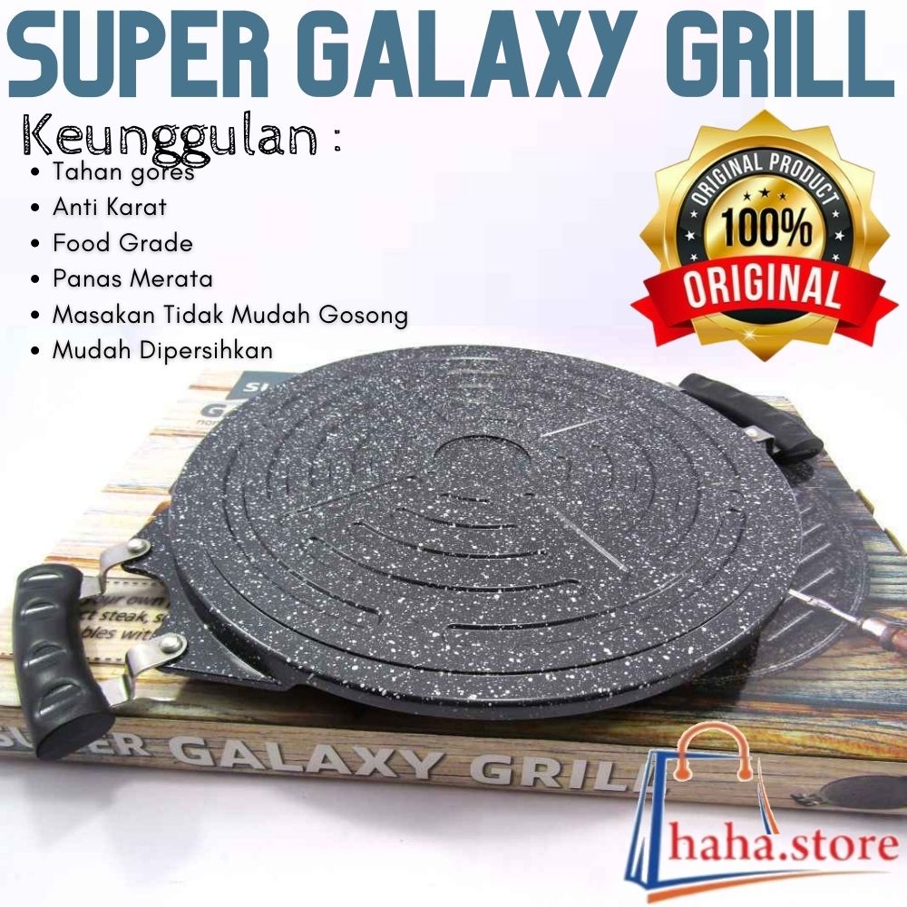 Grill Pan Galaxy Marble - Panggangan Bbq Anti Lengket Super Galaxy Grill