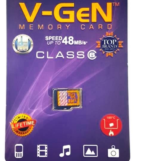 V-Gen MicroSD card 8 GB kartu Class 6 memory hp kartu memori