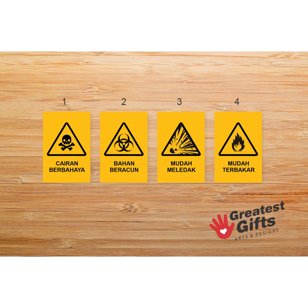 

Stiker label CAIRAN BERBAHAYA 4,5 cm x 3 cm Home Industry Sticker