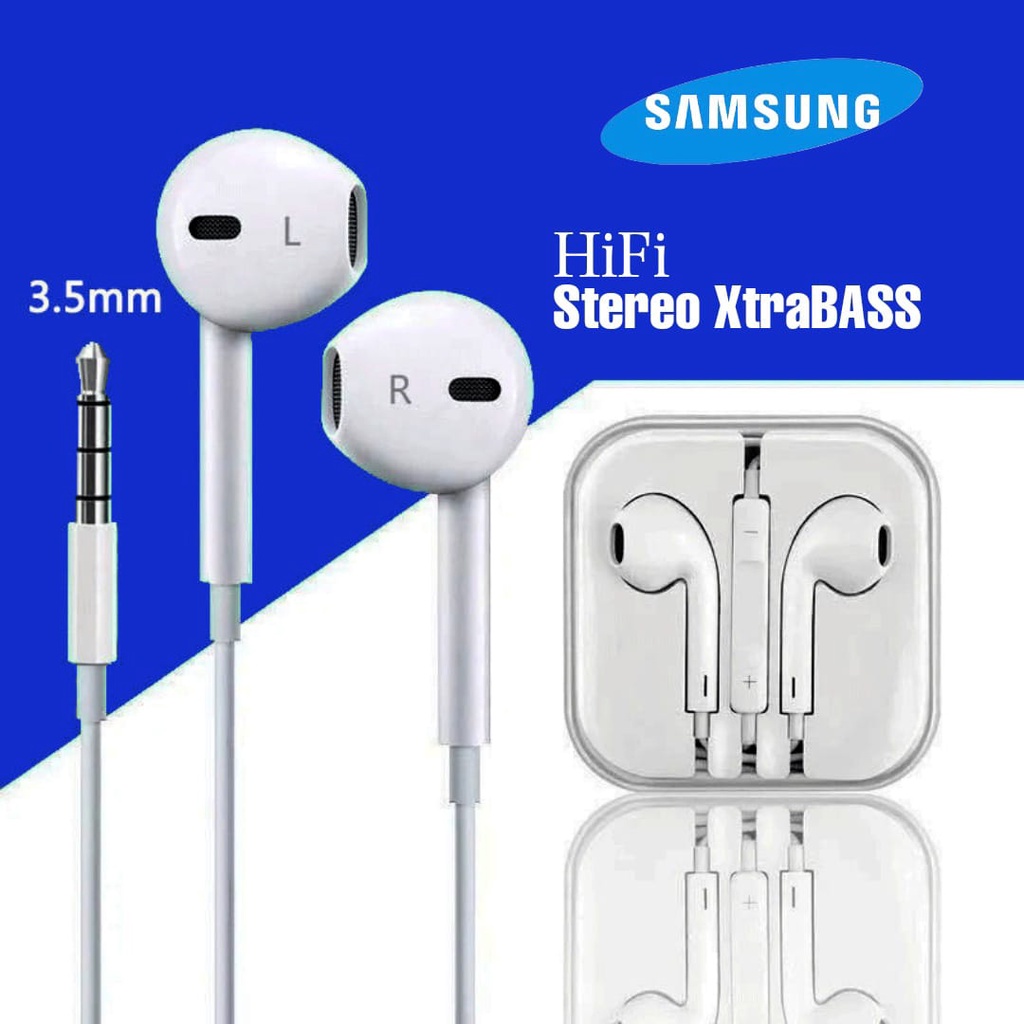 Headset Samsung Original Xtra Bass copotan earphone Headset Cabutan original