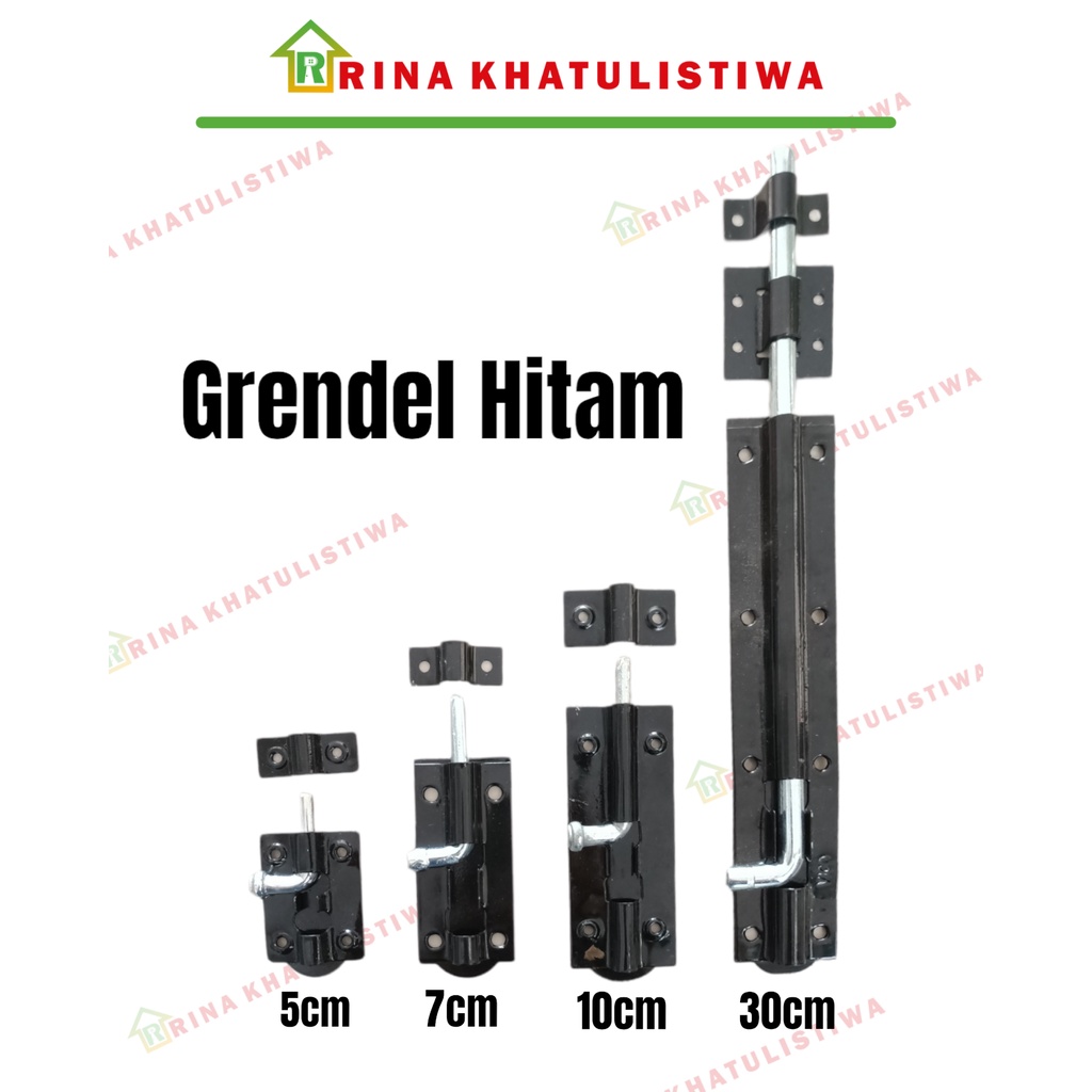 Grendel Pintu Grendel Jendela Hitam Tebal 2", 3", 4", 12" | Grendel Hitam | Grendel Pintu