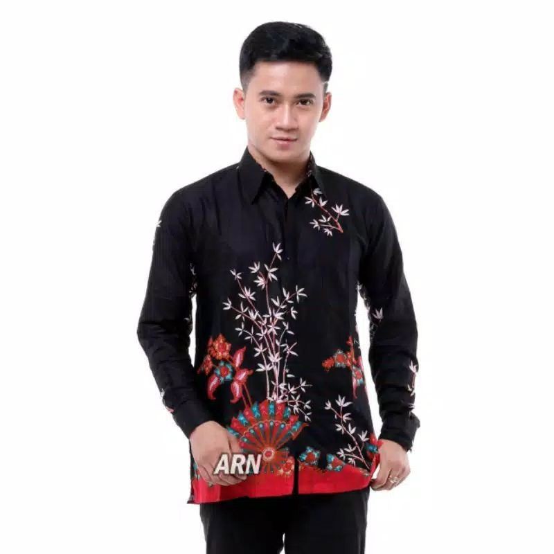 Kemeja batik lengan panjang size M L XL XXL 3XL 4XL 5XL