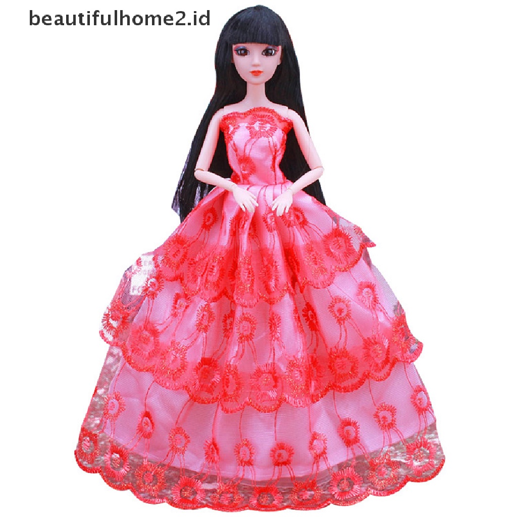 (Beautifulhome2) Buku Literatur Bahasa MandarinId 5pcs / Set Dress Pesta Pernikahan Untuk Boneka Barbie 29cm