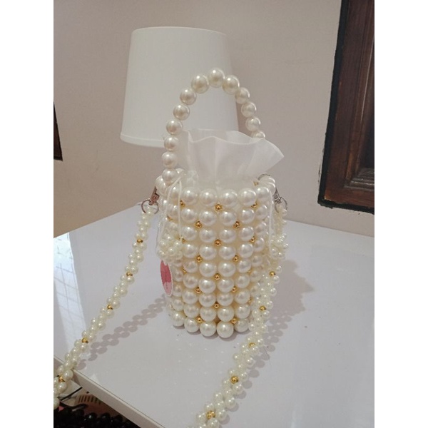 Tas mutiara lingkaran / tas manik manik / tas mote / tas mutiara / tas bangkok