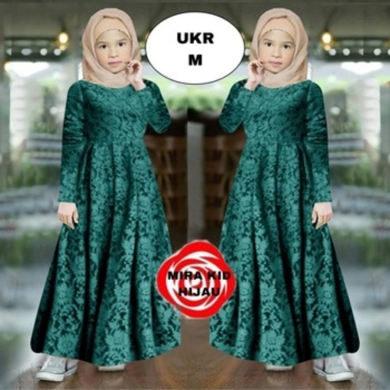 PAKAIAN SYARIE ANAK PEREMPUAN GAMIS MAXI GITA KID GAMIS BROKAT ANAK CEWEK MAXI LEZA / DRESS PESTA KO