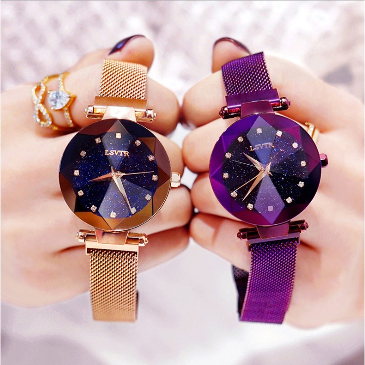 Jam Tangan Fashion wanita korea glossy rantai magnet batam import murah - YRJ012