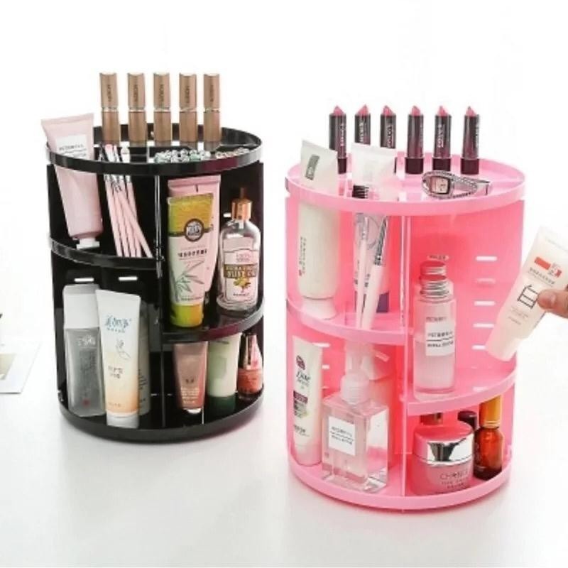 IKILOSHOP PUTAR 360 Derajat Rak Kosmetik Cosmetik Storage Rack Make Up Organizer Multifungsi Box Acrylic Kotak Serbaguna