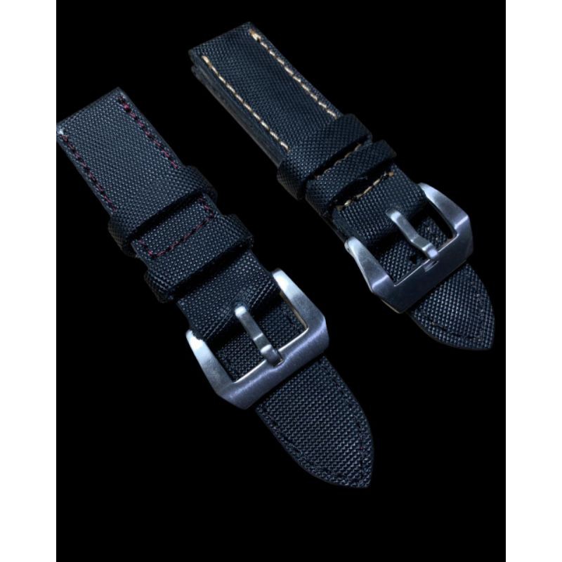 Strap tali Jam Tangan Handmade kanvas lapis kulit