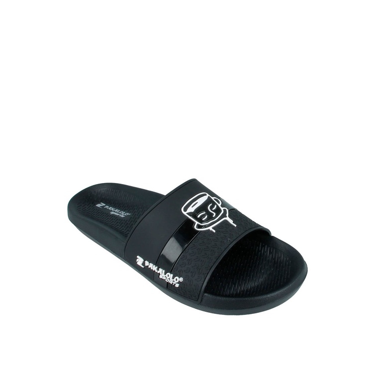 SANDAL SLIDE PAKALOLO PRIA ORIGINAL CASUAL BRANDED ASLI HITAM PB08