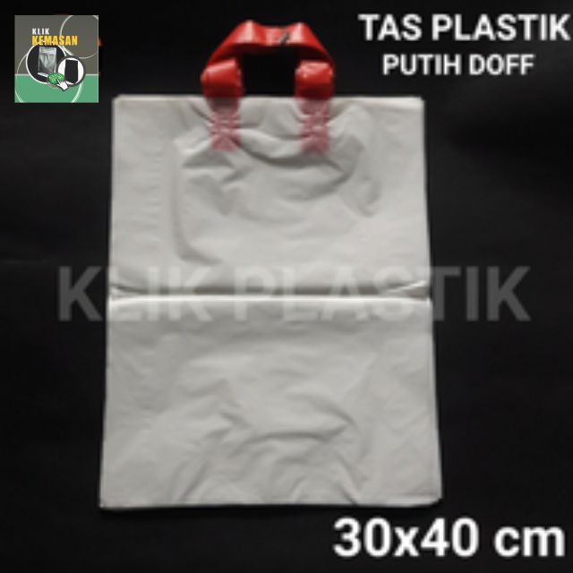 TAS PLASTIK PUTIH 30X40CM/KANTONG PLASTIK/TAS MALL SHOPPING BAG