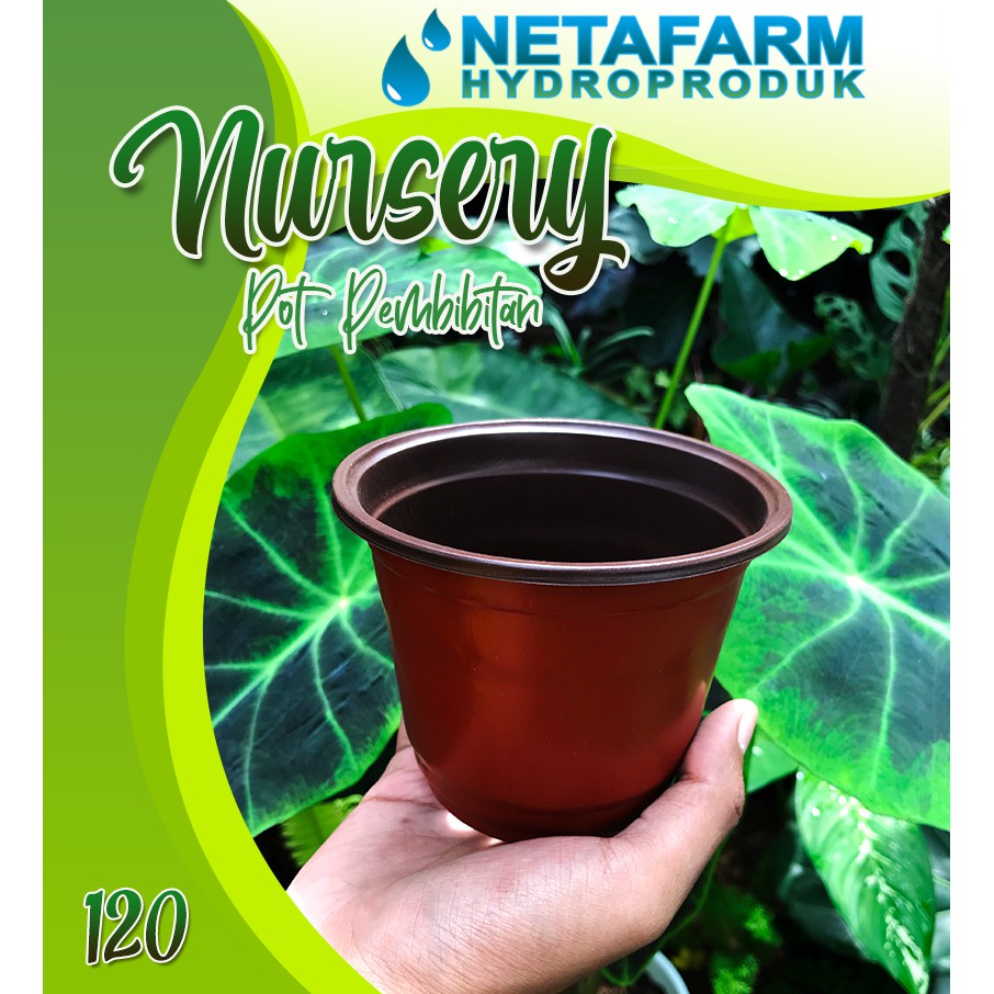 POT NURSERY ELASTIS Pembibitan Tanaman Coklat Hitam no 120 - 1pcs