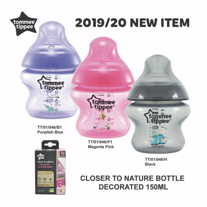 Tommee Tippee Closer To Nature 150ml Baby Bottle, 1-Pack
