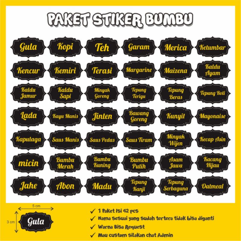 

paket stiker bumbu
