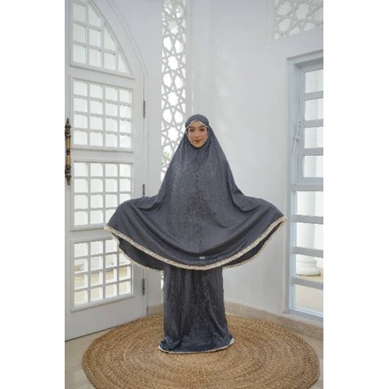Terlariss dzakiyya 2in1 ponco Mukena travel plus sajadah