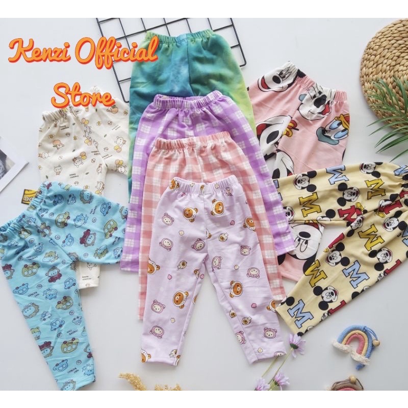 Celana Panjang Celana Tidur Anak Velvet dan Bayi 0-13th Bahan Kaos Katun Bebytery Soft Sleeping Pants