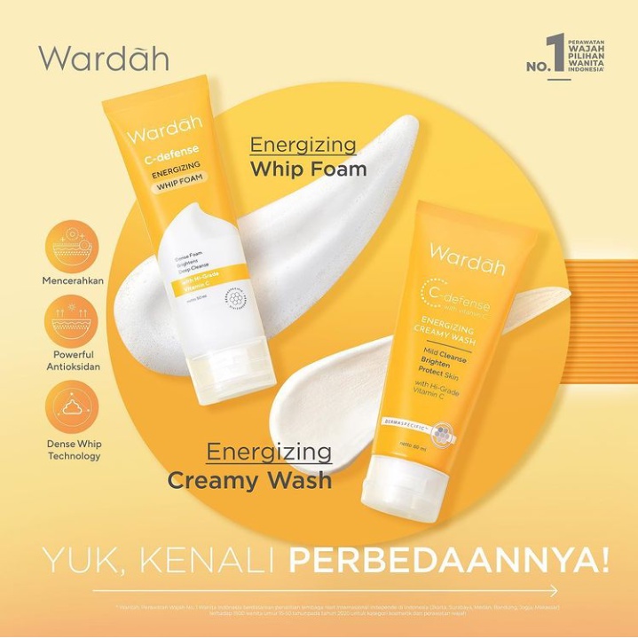 Wardah c defense  / wardah c defense creamy wash / c defense / wardah facial wash / cuci muka wardah