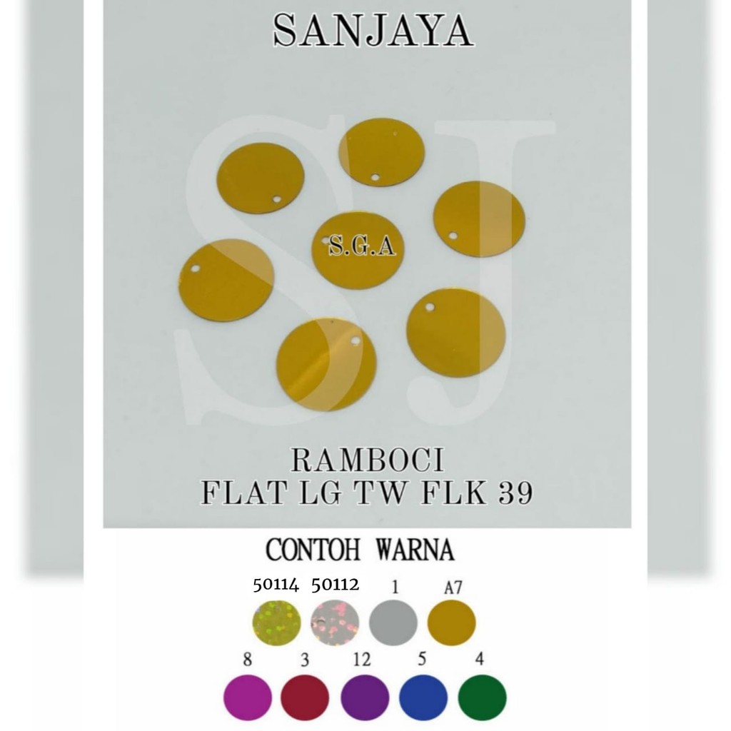 PAYET RAMBOCI / RAMBOCI BULAT FLAT / PAYET MANIK BULAT FLAT / RAMBOCI FLAT LG TW (FLK39) 15MM