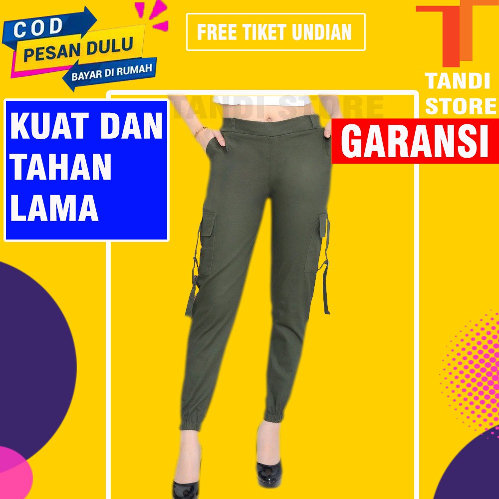 celana kekinian panjang joger wanita korea korean style cewe perempuan remaja dewasa HALUS