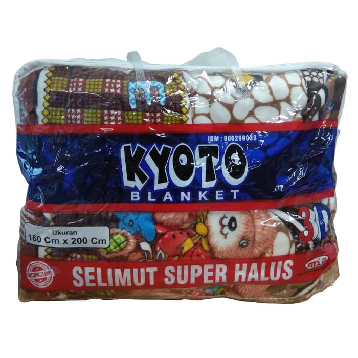 SELIMUT KYOTO SUPER SOFT UKURAN 160X200CM MOTIF BERUANG
