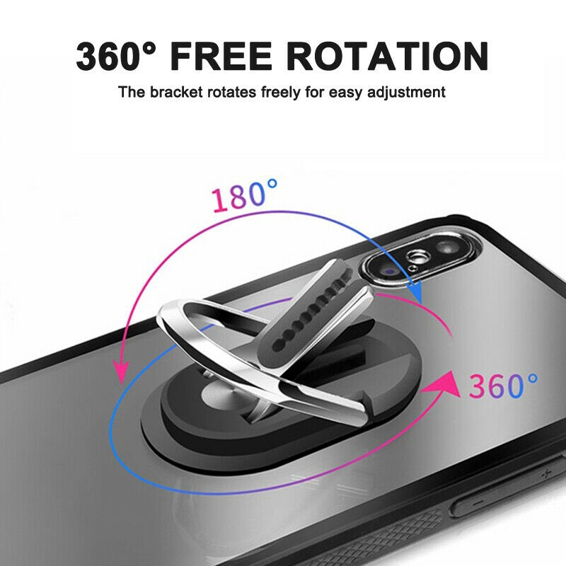 2 in 1 Bracket Ring Holder Handphone Multifungsi Rotasi 360 Derajat Warna Biru Untuk Mobil