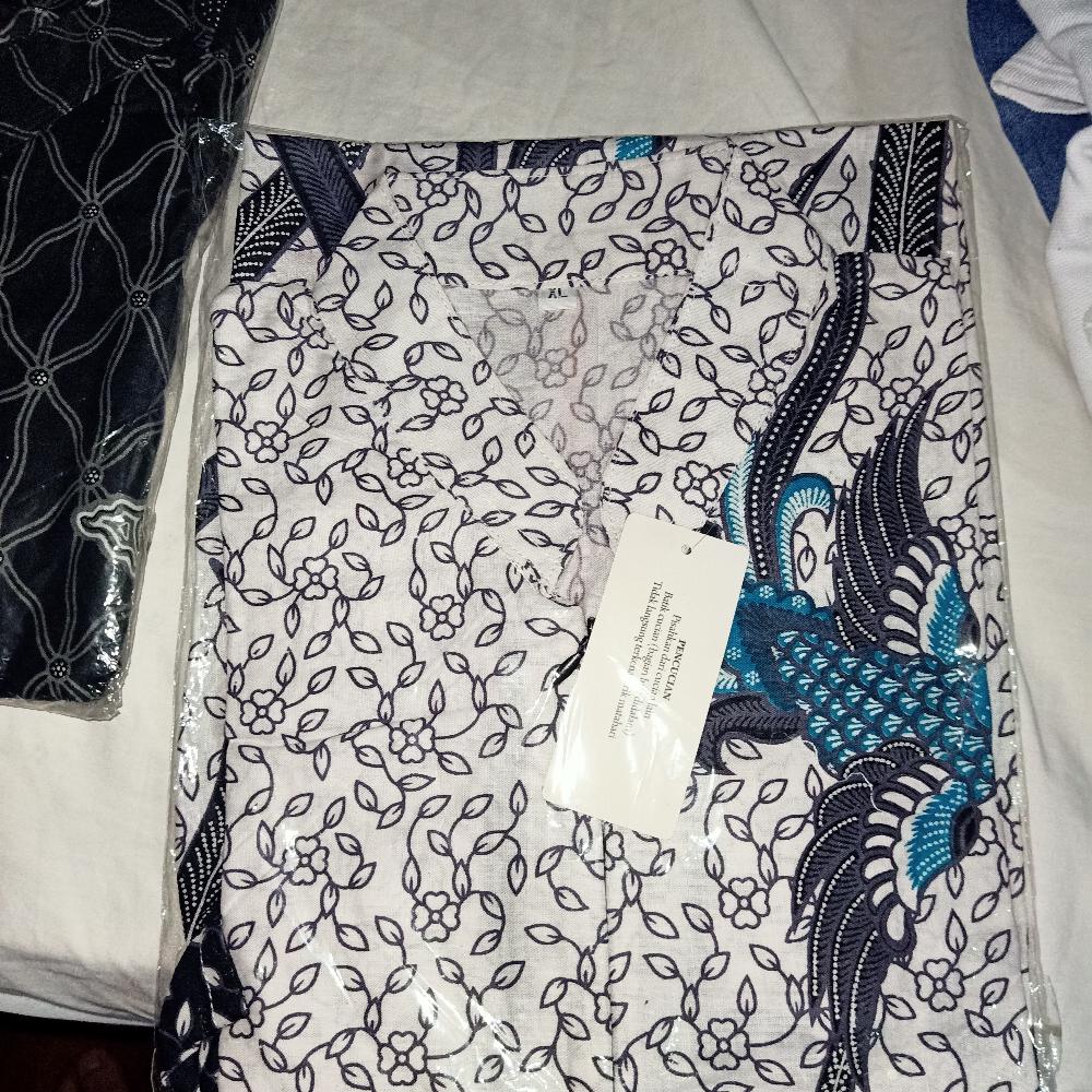 Baju Batik Couple Gamis Jumbo Murah Pasangan Modern Muslim  | Klyn - 041 Cg Mega Merak Coklat