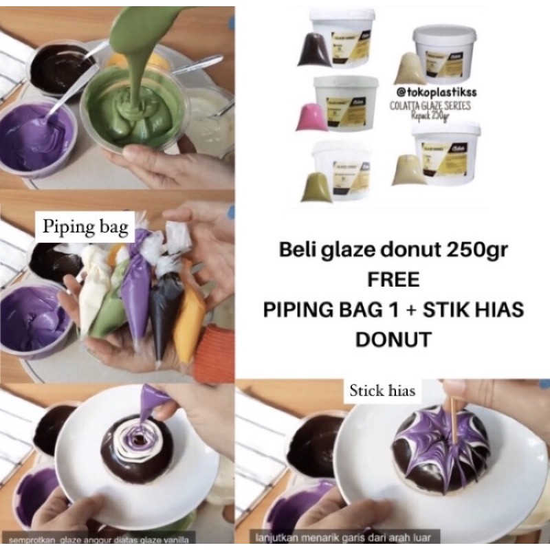 

Dip Glaze Donat Colatta 250gram Repack Saus Donat Cair