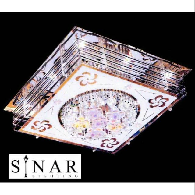 Lampu hias plafon kristal 9293/60 Remote