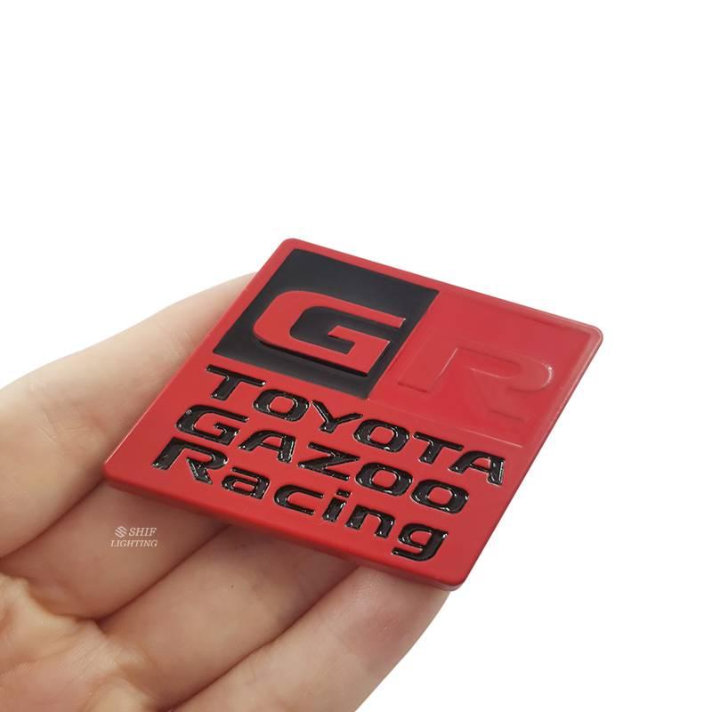 1pc Stiker Emblem Logo GR Toyota Gazoo Racing Bahan Metal Untuk Bagasi Belakang Mobil GR