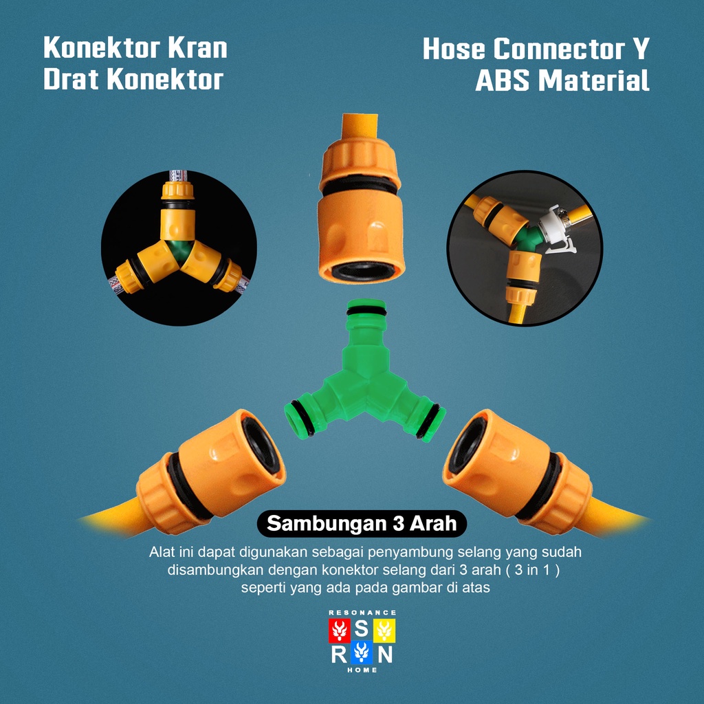 Sambungan Ujung Selang Air Taman / Hose Connector Resonance Home