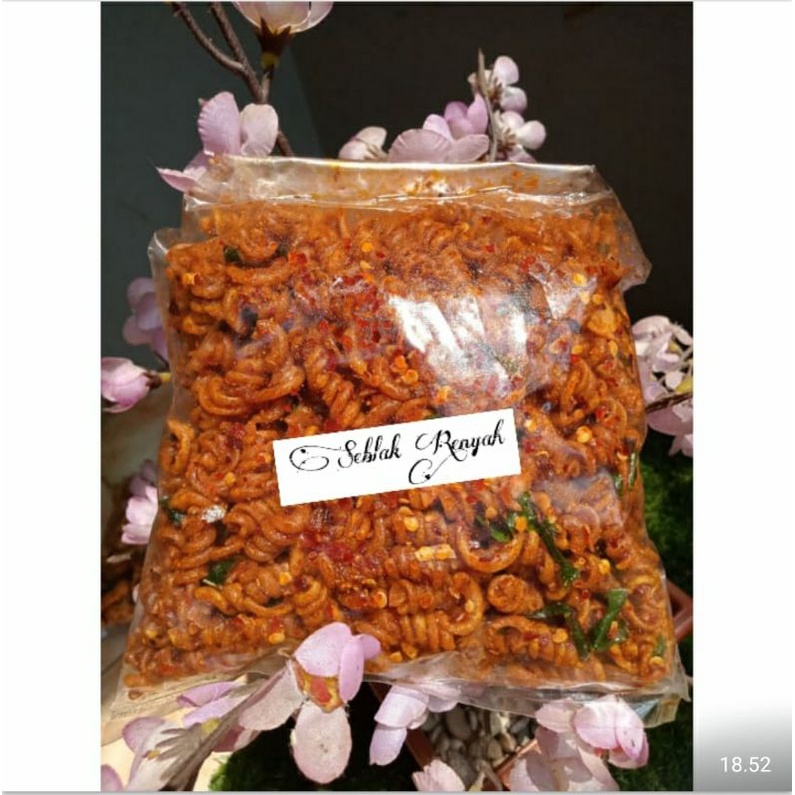 

Seblak makaroni spiral rasa pedas aroma daun jeruk 250gr