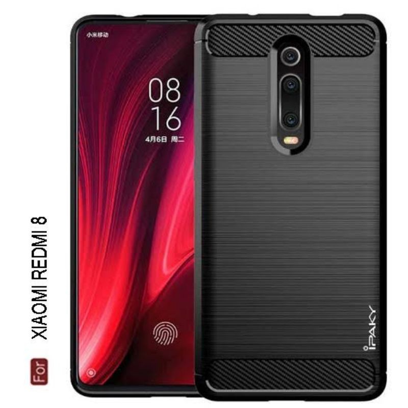 Case Redmi Note 8 Pro/Redmi 8/8A/8A pro Black Series Ipaky Fiber Carbon