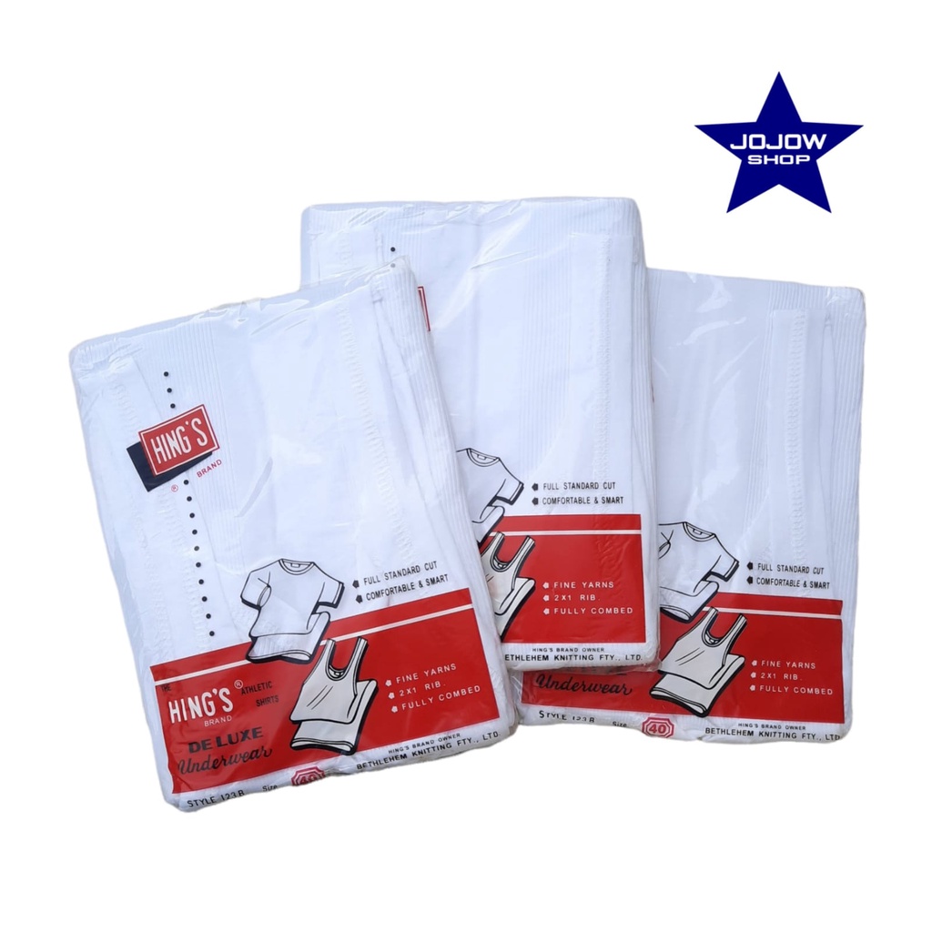 Singlet Pria Hings | Kaos dalam pria merk Hings isi 3Pcs