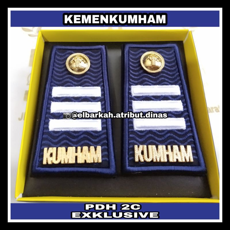 PANGKAT KUMHAM 2C TERBARU WARNA ABU PDH BORDIR MOTIF TIMBUL SUPER PREMIUM pangkat pdh kumham terbaru warna abu