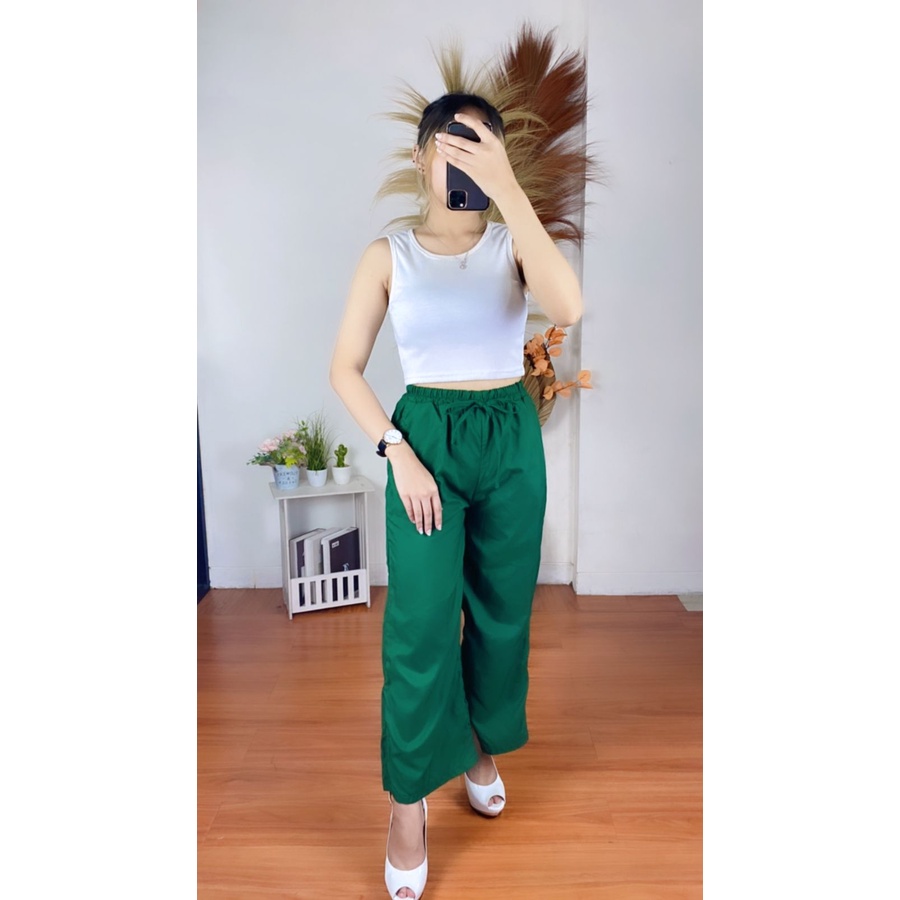 RX Fashion- Yuna Pants / Kulot Armany Pants (Ada Ban Pinggang ) WIDI LEG KULOT - LOOSE CULLOTE / DAILY KULOT ANTI BENGAH JUMBO KULOT  &quot; Gratis Ongkir &quot; -BN