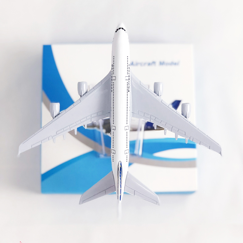 Miniatur Diecast Pesawat Philippine Airlines A380 Airbus 380 Bahan Metal Alloy Ukuran 16CM