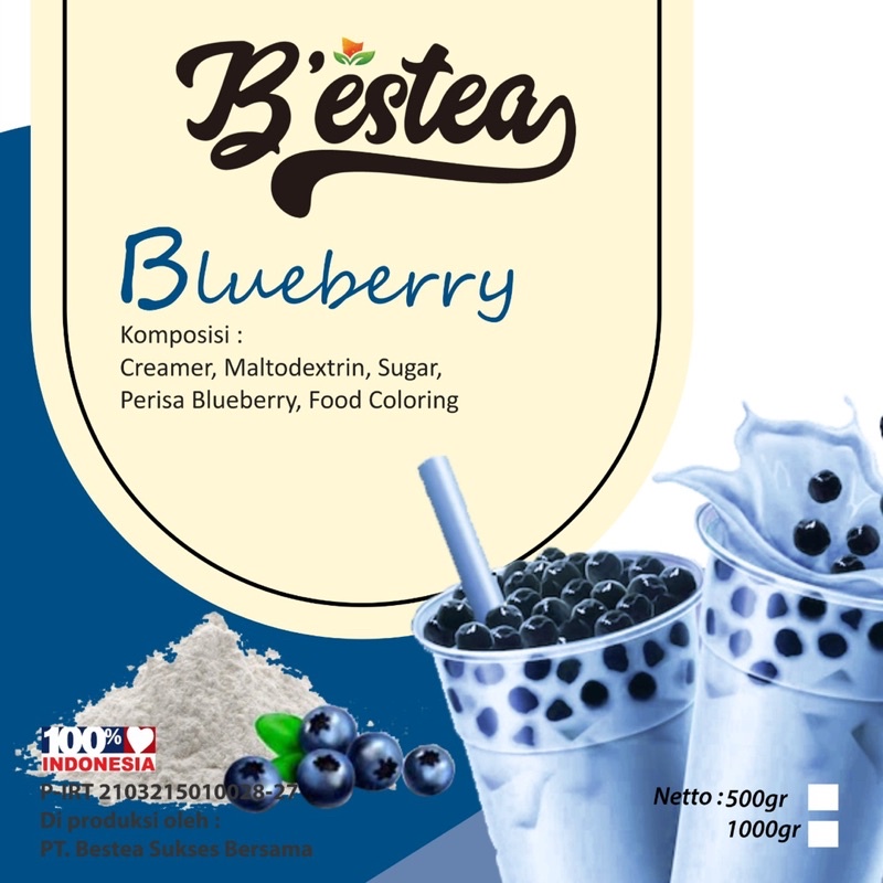 Bubuk Minuman Rasa Blueberry Reguler 1 kg Powder Drink