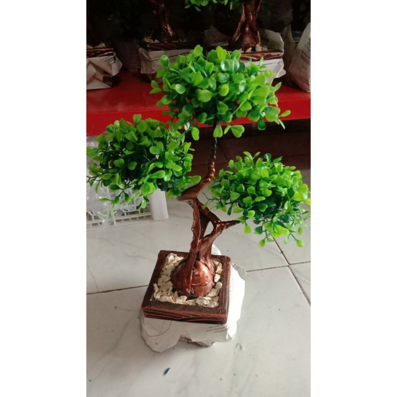 Bunga Hiasan Meja Bola Hijau cabang 3/Bonsai Meja/Hiasan Meja