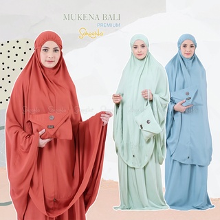 mukena bali sakeena dewasa polos katun rayon jumbo