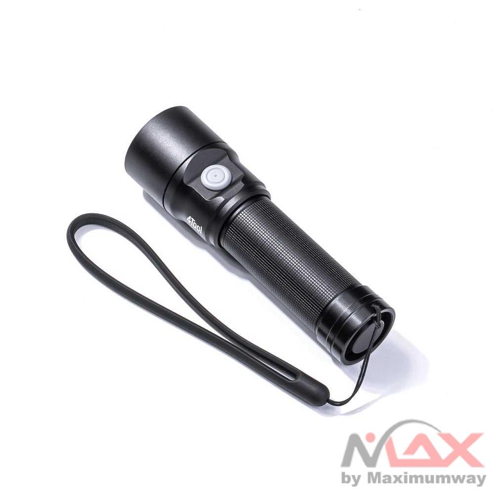 NexTool Senter LED Flashlight Type C Rechargeable 2200 Lumens - ED20 Warna Hitam