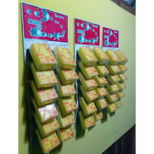 Spon Sponge Cuci Piring Double Isi 12 Pcs 1 Lusin Merk Sejati Family | serabut dan spon