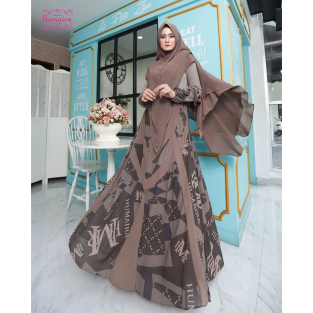 Nimra Series Ori by Humaira / Gamis Set Syar’i / Gamis Pesta Mewah / Baju Syari Terbaru / Dress Muslimah / Fashion Muslimah Branded7-8
