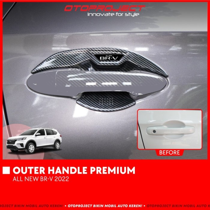 Outer Handle Mobil All New BRV 2022 Premium Carbon Black Matte Chrome