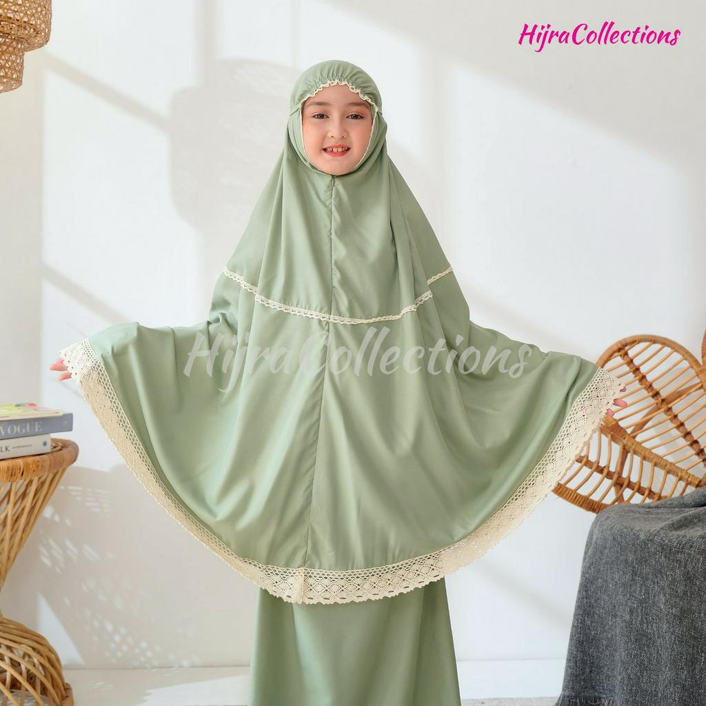 Mukena Travel Anak Katun Nasya 3 in 1 + Tas Bisa Jadi Sajadah