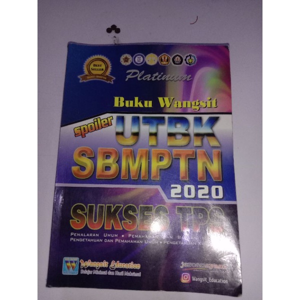 buku wangsit utbk sbmptn 2020 tps (preloved)(bekas)