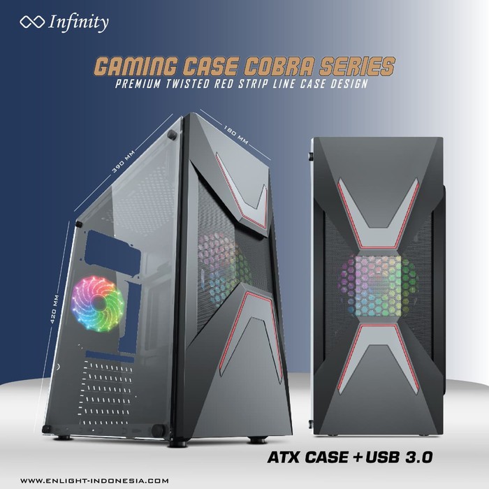 Casing Infinity Cobra ATX Casing - Casing Gaming Infinity ATX